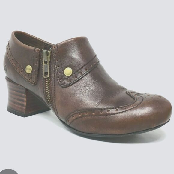 BRAND NEW BORN SIA CLOG WOMENS LOW BLOCK HEEL BOOTIES - Picture 1 of 16